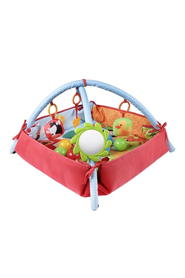 babydoor Toys Sevimli Bebek Oyun Halısı 3in1 Eğitici Oyuncak yenidoğan Oyun Halısı 10Adet Havuz Top Hediyeli