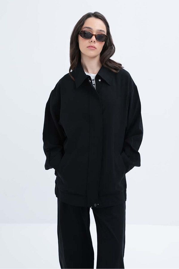ALLDAY-Jachetă de damă cu fermoar și elastic Alldy S85051a0 1