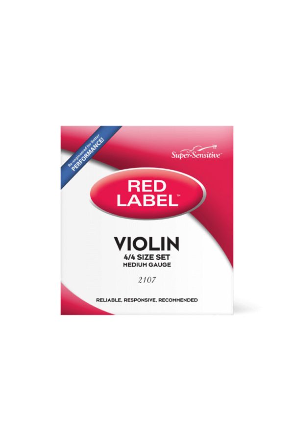 Daddario-2107 Violin String Set - Red Label, 4/4, Medium Tension 1