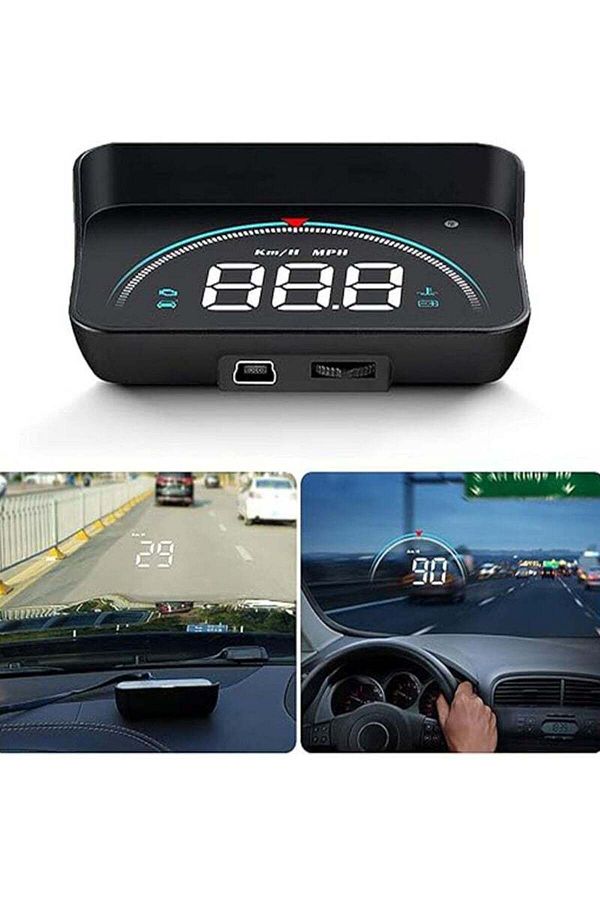 COOYA-Hud Flat Panel Display, 3.5-Inch, Multi-function Speed Warning for Vehicles with Obd Ii or Euobd 1