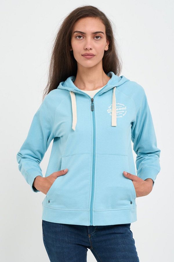 Timeout-Women's sweatshirt with zipper and hood 1