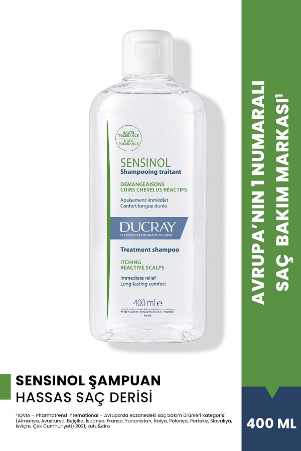Ducray-Sensinol Shampoo to Help Reduce Discomfort on the Sensitive Scalp 400 ml 1