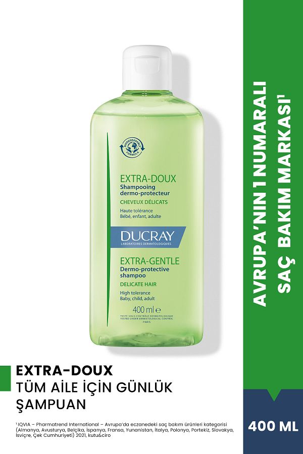 Ducray-Extra Doux Shampoo 400 ml - Frequent Use Shampoo 1
