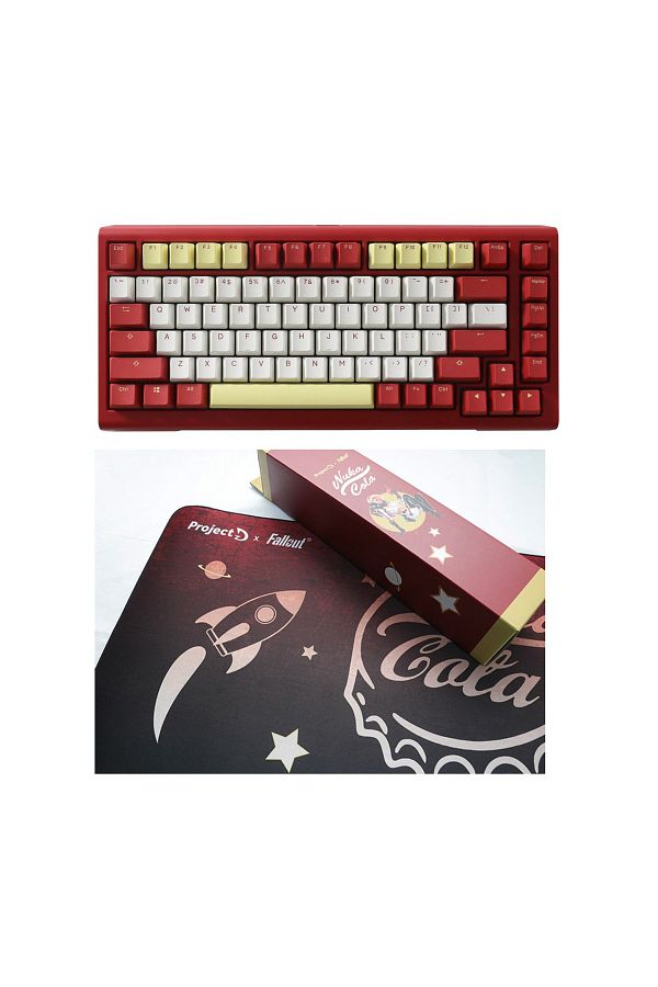 Ducky-DUCKY ProjectD Fallout Tinker 75% & Mousepad Bundle, RGB, Cherry MX2A Red, US Gaming Keyboard 1