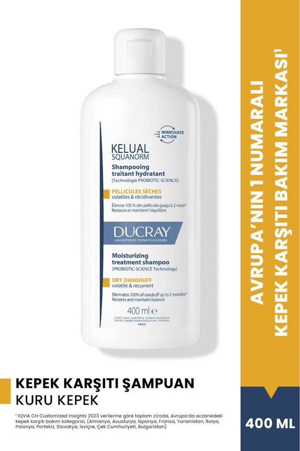 Ducray-Kelual Squanorm Dry Dandruff Shampoo 400 ml 1