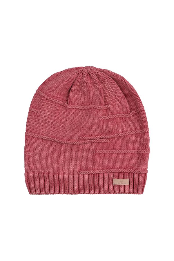 Nordbron-1133C032 Stripe Patterned Men's Red Beret 100413301 1