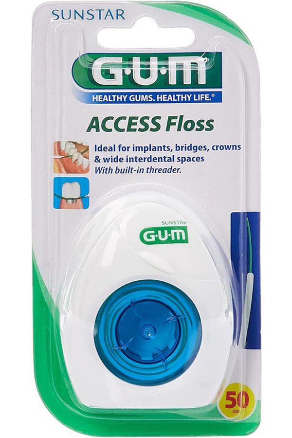 GUM-Access Floss Dental Floss-Extra-thick spongy brush section-Removes Plaque 1