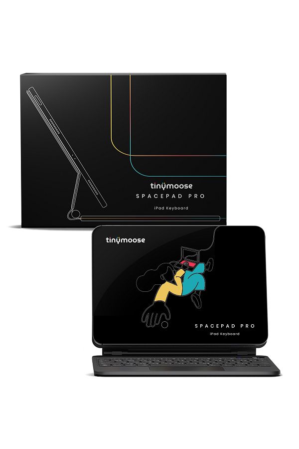 Tinymoose-SpacePad Pro iPad Keyboard 5-Way Touchpad, LED Display, Backlit, English/Arabic iPad Pro 11 (M4) 1