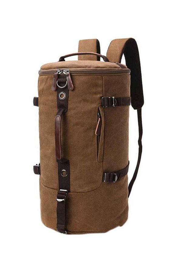 Generic-Drum Pattern Multi Use High Capacity Traveling Backpack Khaki 1