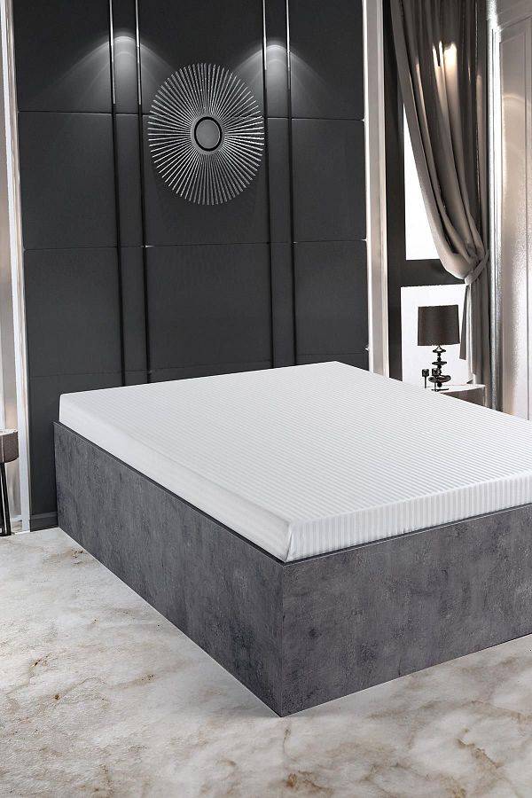 VAROL-Zeus Series Cotton Satin Hotel Bed Sheet Single 180x280cm 1