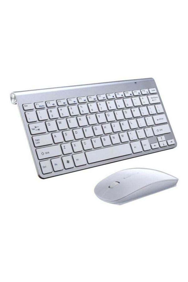 Generic-Wireless Multimedia Keyboard With Mouse Set White 1