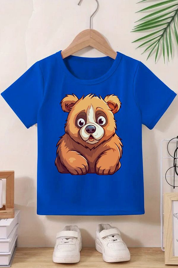 Ngiysem-Cute Bear Printed Children's T-Shirt 1