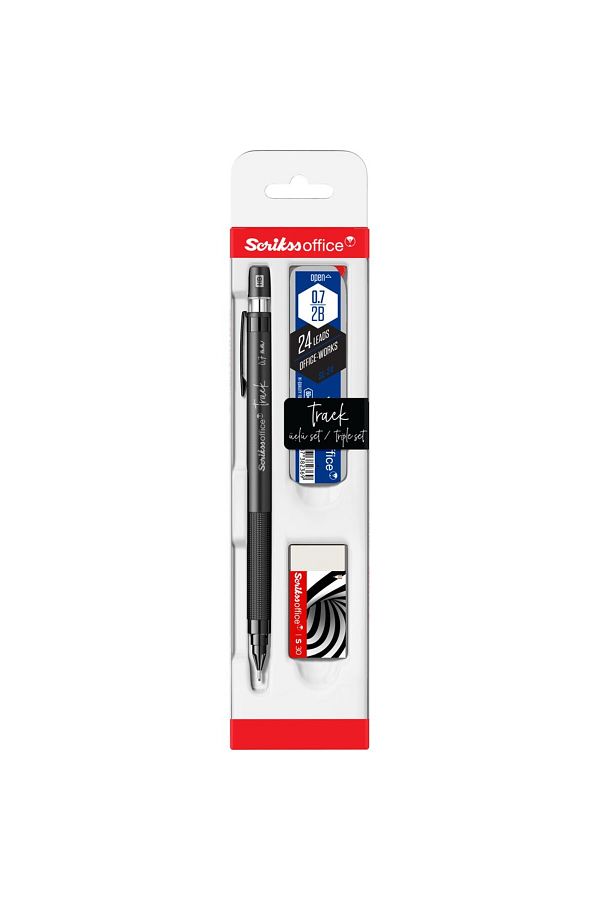 Scrikss-Track Set of 3 Mechanical Pencils 0.7 mm Grey 1