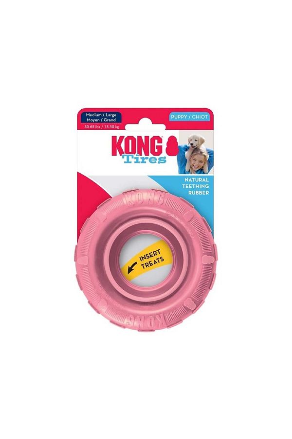Kong-Puppy Tires Toy, Medium/large - Assorted Colors Pack Of 2 1