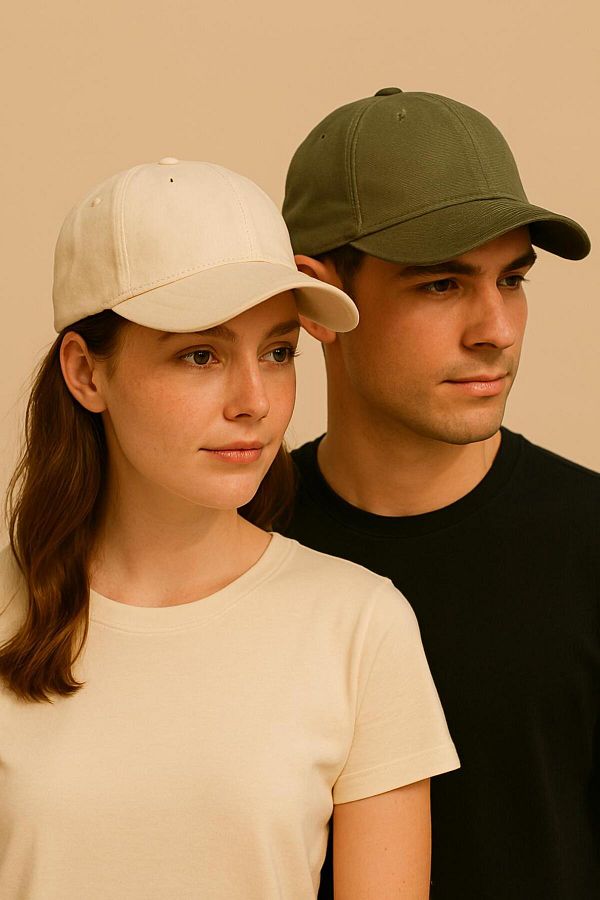 derikem-Unisex Basic Azarli Baseball Cap Cream-Khaki 1