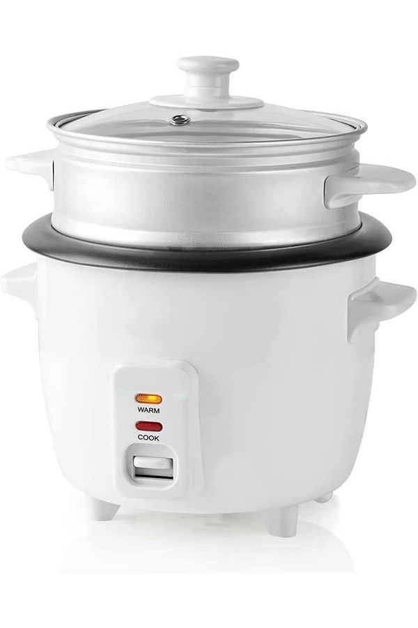 Generic-2 in 1 Rice Cooker & Steamer 1 L , 400W | Non-Stick Removable Bowl | Keep Warm Functionality 1