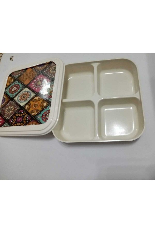YANPA TİCARET-Yanpa Trade/Freya Melamine Square Breakfast and Storage Container with Lid 1