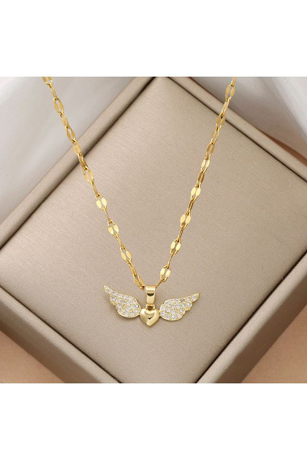 Ayzen-Stylish Angel Wings Necklace 1