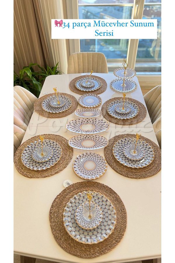PONCİKPAZAR-6 Piece Checkers Cake Set 1