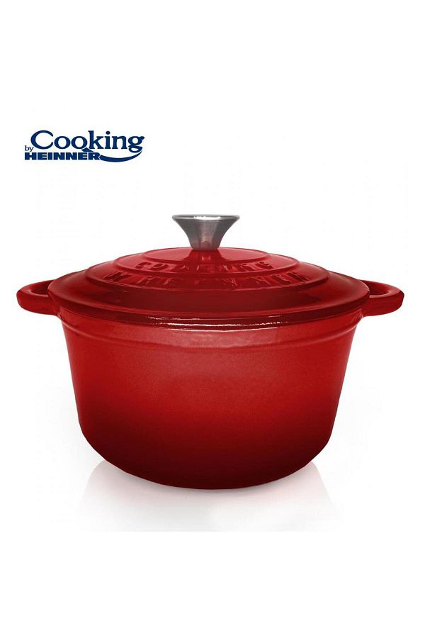 Heinner-Semioala Heinner HR-KN-SM6, RED LINE, fonta emailata + Capac, 6L, 28 x 13 cm 1