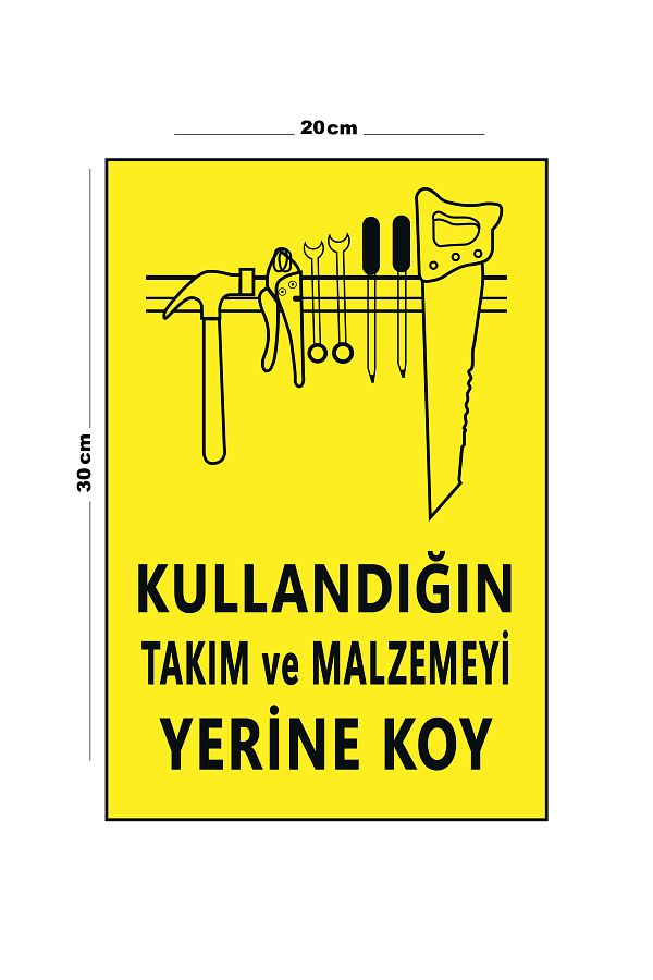Lucena-Metal Replace the Tool and Material You Are Using 20cm X 30cm A4 Size Warning Sign Diversion 1