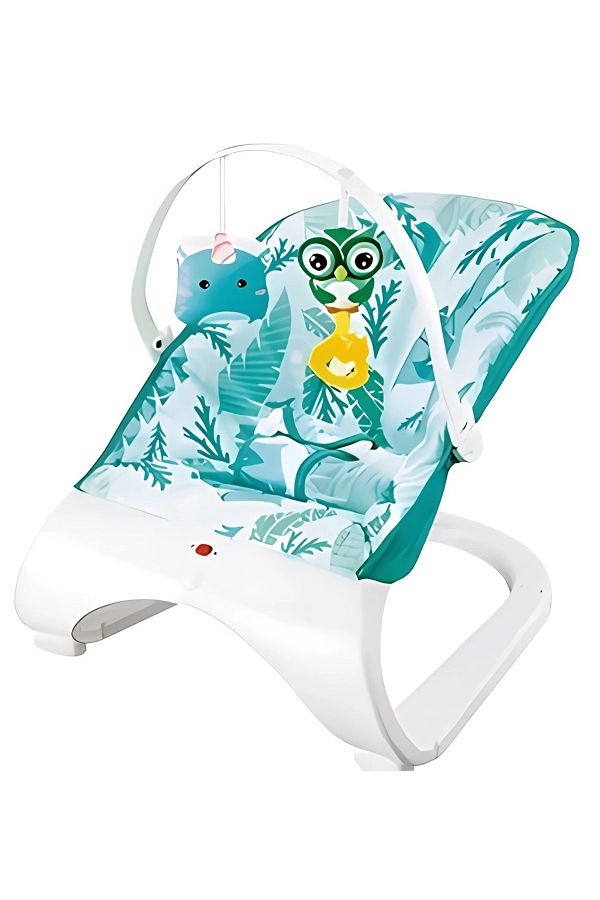 Cady One-Multi-use adjustable baby bouncer with removable hanging toy bar with stuffed toys and vibrations 1