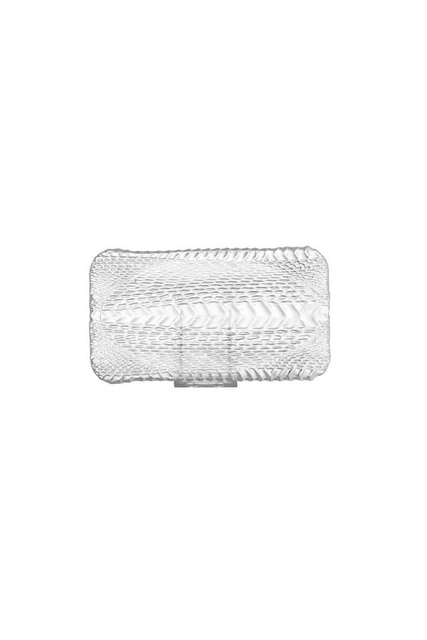 ABAREEK-Set of 6 rectangular glass serving plates, size 23*13 cm 1