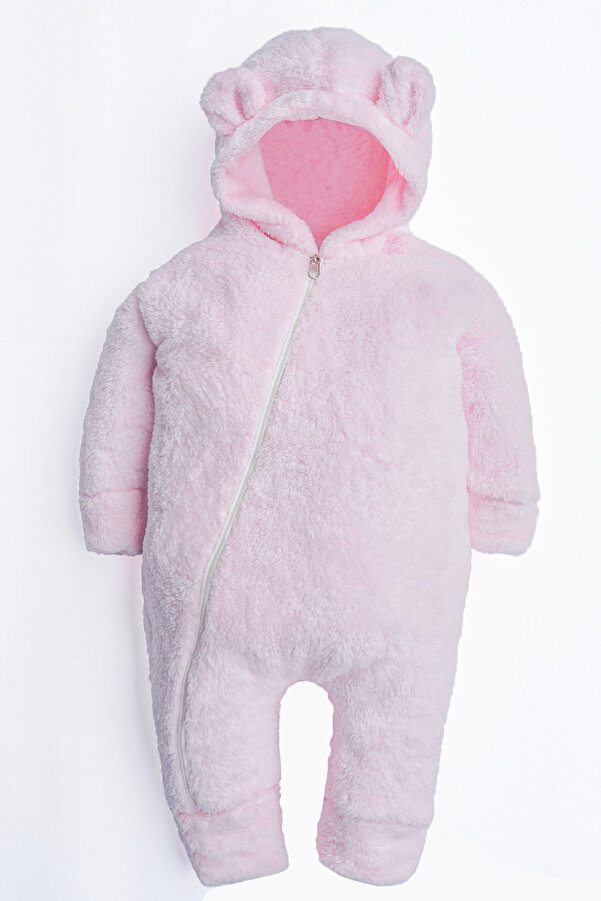 nurbeli X İpek Atlas Kız Erkek Bebek Ve Çocuk Fermuarlı Peluş Ayıcık Tulum