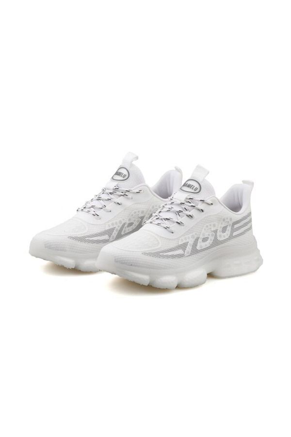 GAMELU-23ym Reverse Lace-Up Air Talpă Ușoară Memory Talpă Pantofi sport pentru bărbați, alb 1