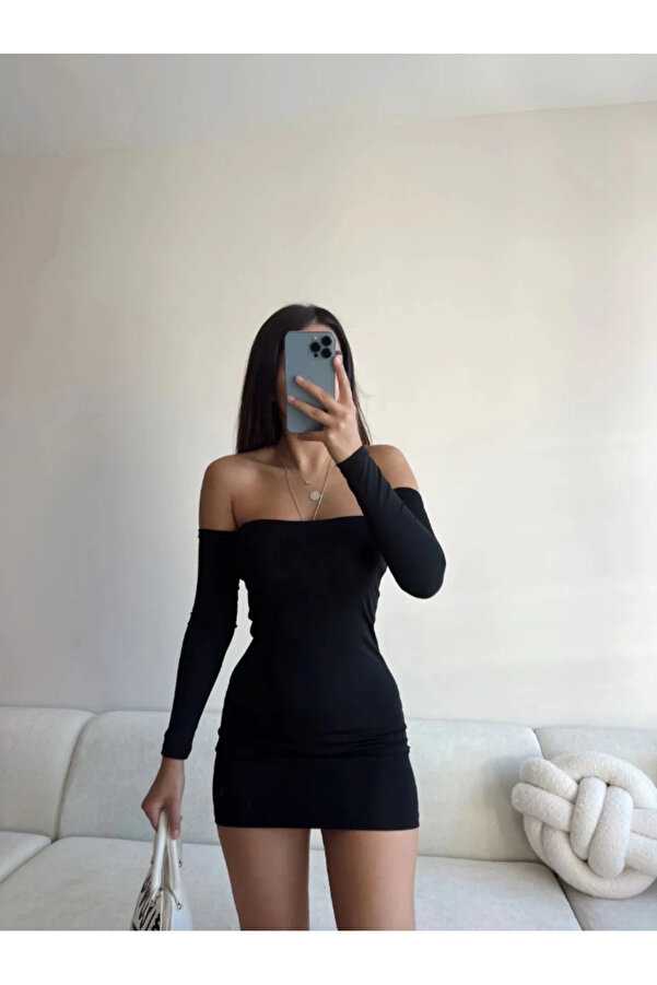 Friday Mood Women's Black Mini Strapless Dress- Trendyol