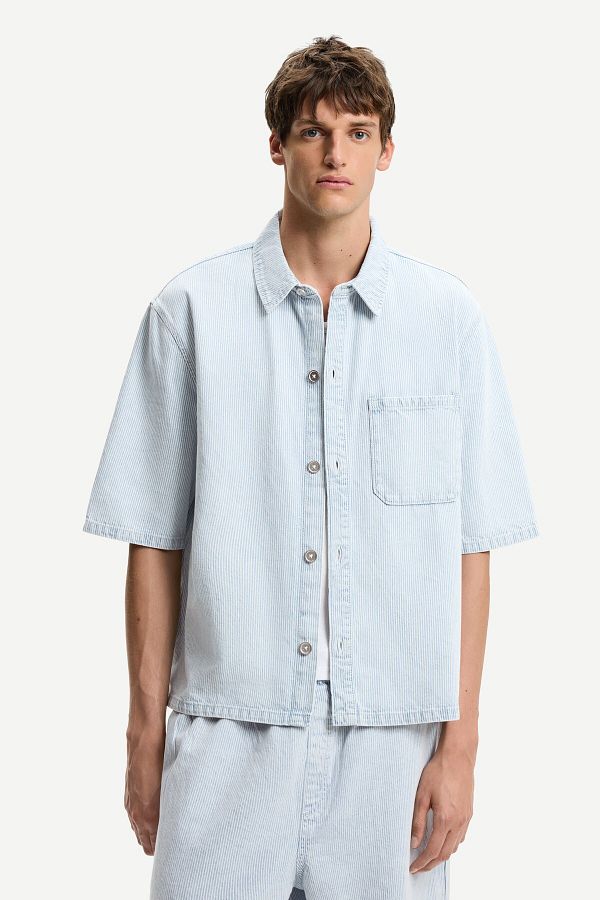 Bershka-Short sleeve denim shirt 1