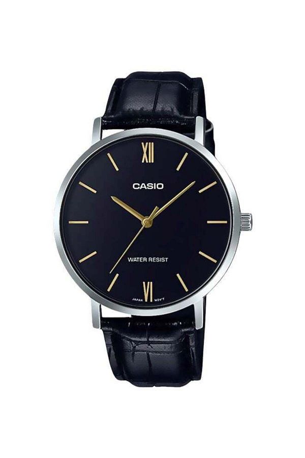 Casio-Men's Enticer Series Water Resistant Analog Watch MTP-VT01L-1BUDF - 40 mm - Black 1