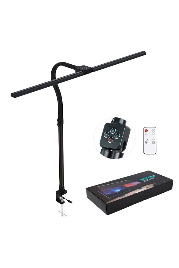 Choice-EU Plug Double-headed Double Head LED Clip Remote Control Desk Lamp Architect Table Lamp for Home Of 1