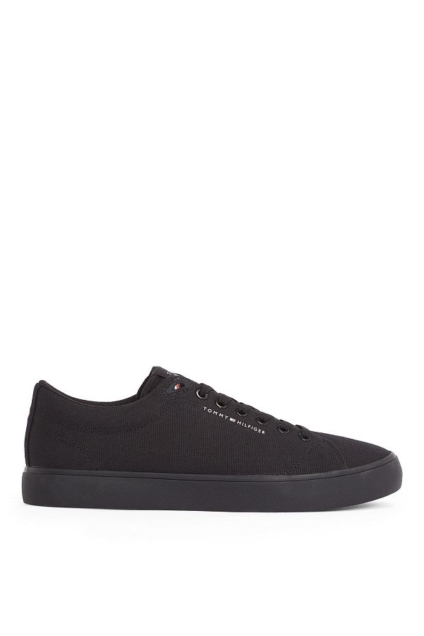 Tommy Hilfiger-Black Men's Sneaker Th Hi Vulc Low Core Canvas 1