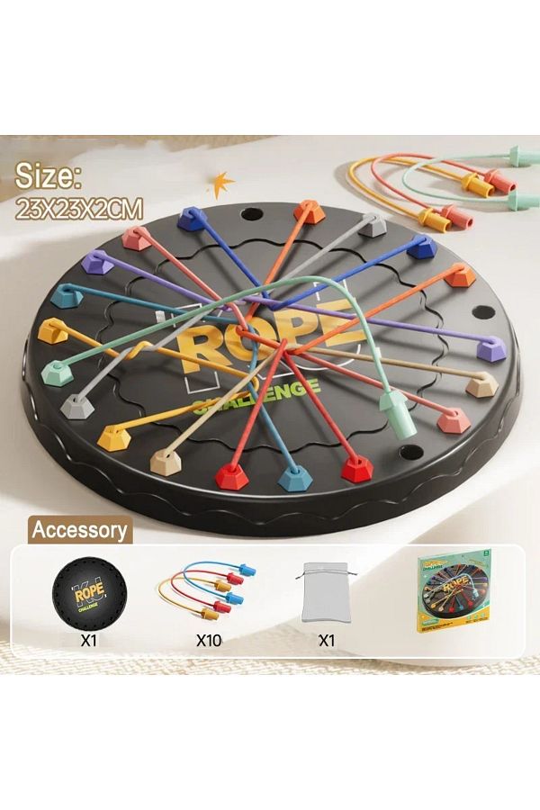 Choice-A Children's Rope Knots Sensory Social Board Game Logical Thinking Challenge Table Game Color Sorti. 1