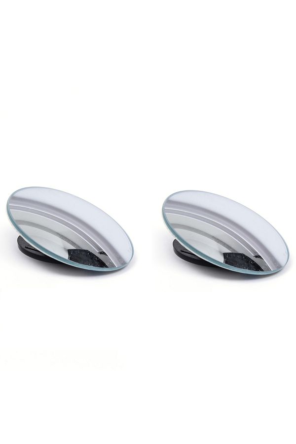 Choice-2pcs Frameless New 2Pcs Car Round Frame Convex Wide-angle Clear Rearview Auxiliary Mirror 360 Degree 1