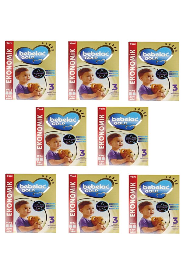Bebelac Gold 3 Numara Devam Sütü 800 Gr X 8 Adet