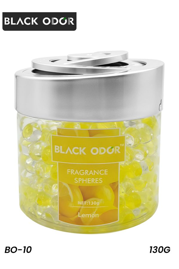 Black Odor-Lemon Fragrance Spheres 130g Air Freshener Beads for Car Home Office Use - BO-10 1