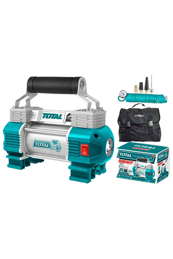 TOTAL-Professional 2-Piston Car Tire Inflator and Tire Compressor 1