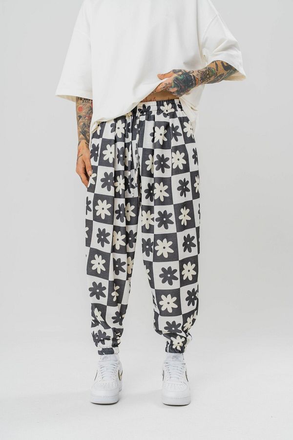 go gang own-Flowchess Pleated Shalwar with Elastic Waist and Legs 1
