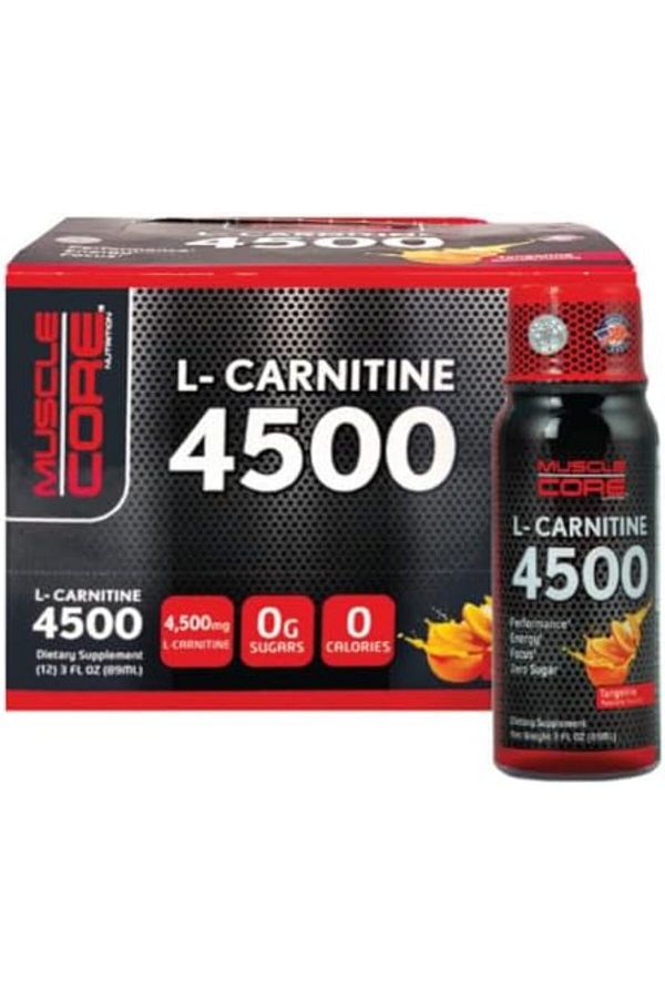 Muscle Core Nutrition-L-Carnitine 4500 Tangerine, 89 Ml Box Of 12 1