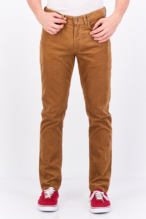 Gant-Men Hayes Mid Rise Corduroy Pants, Brown 1