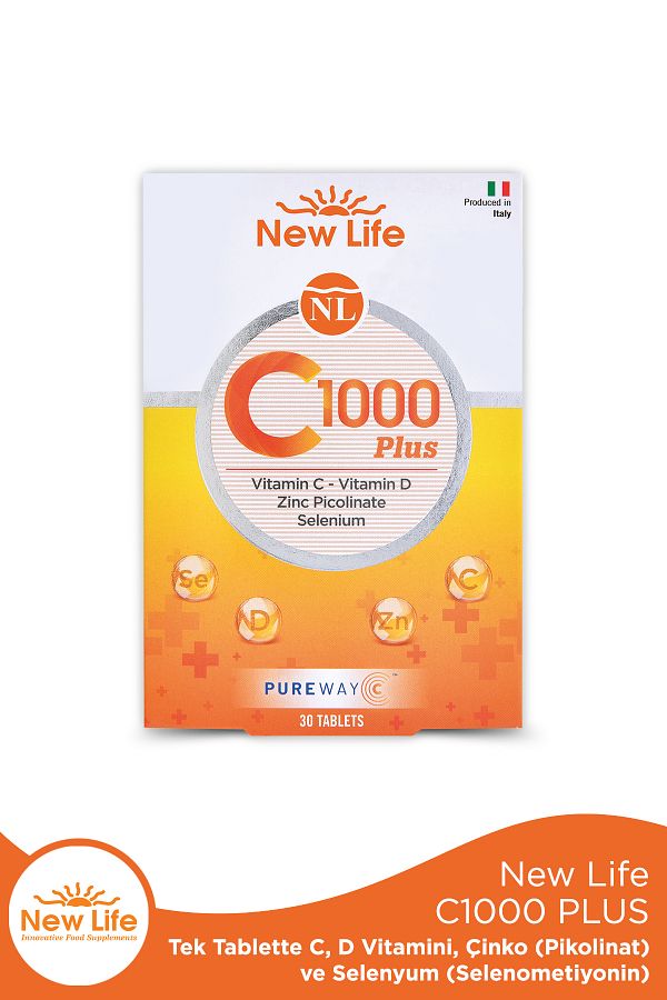 New Life-C1000 Plus - Vitamin C and D (Pureway C) - Zinc (Picolinate) - Selenium (L-Selenomethionine) 1
