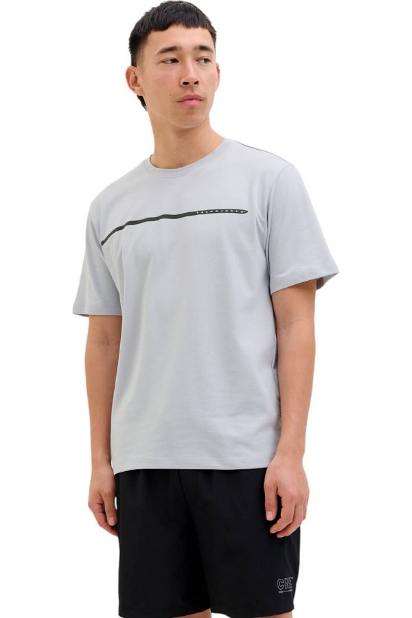 Jack & Jones-Tricou JACK &JONES Fusion Full Branding - 12273120-Gray Dawn 1