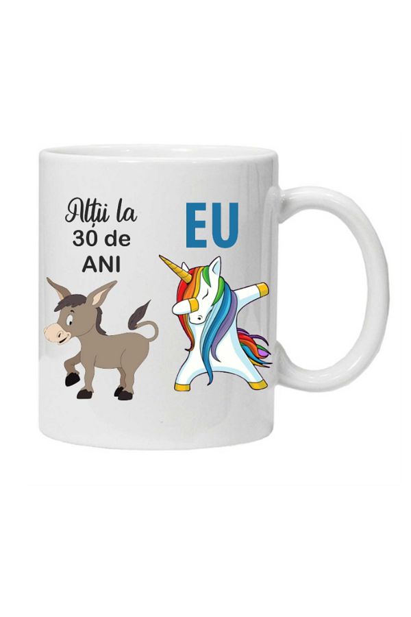 OEM-Personalized white mug "Others at 30", INOVATIX. 330ml 1