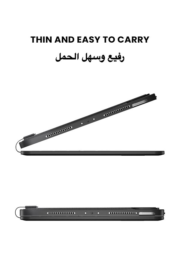 Tinymoose-SpacePad iPad Keyboard 3-Way Touchpad, Detachable, Backlit, English/Arabic iPad 10th (2022) 1