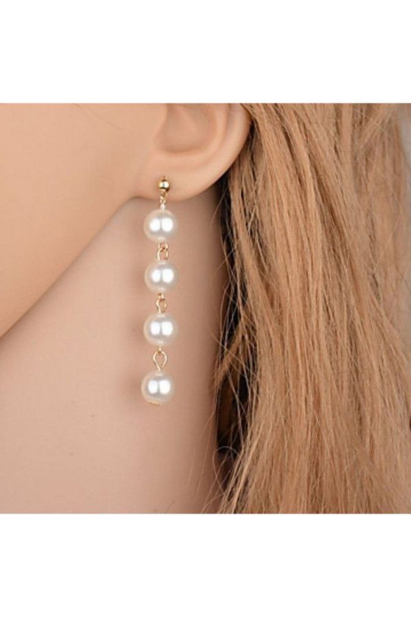 MODAMAYS-Women's Pearl Elegant Earrings B2438M 1