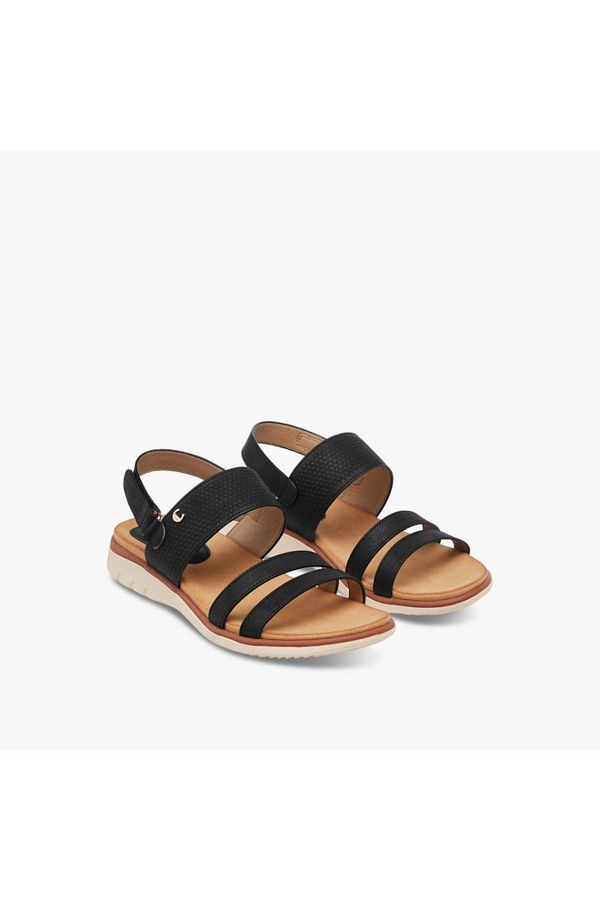 Le Confort-Textured Comfort Sandals with Hook and Loop Closure 1