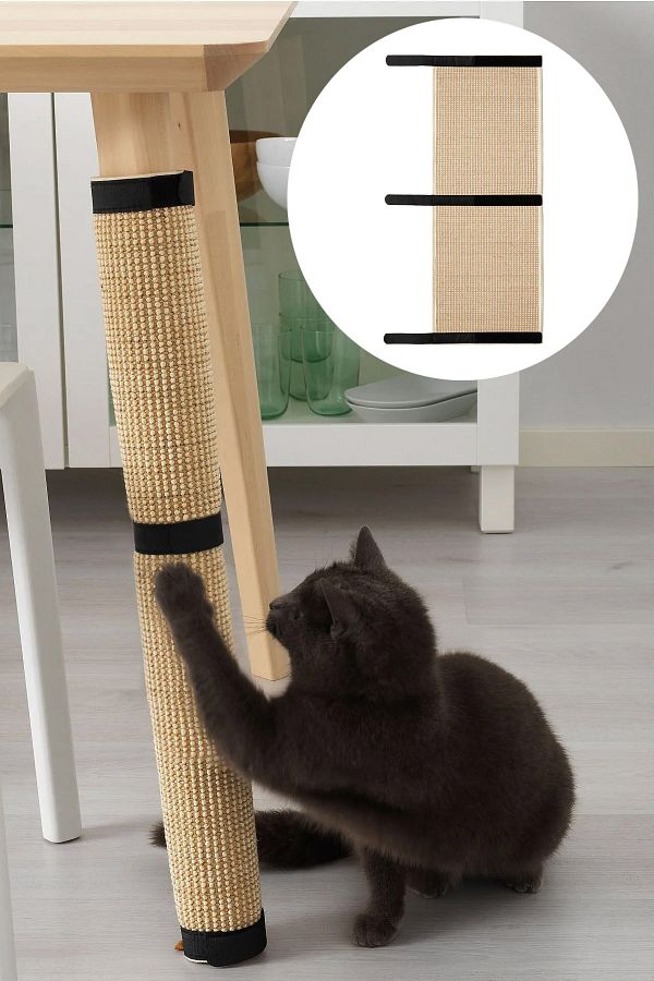 Binbirreyon-Portable Cat Scratch Stand Mat Jute Scratch with Velcro Ub019 1