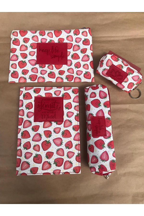 Adalinhome-مجموعة دفتر ملاحظات وحامل أقلام ومحفظة وحقيبة مكياج من Atakids Lizy (دفتر: 168 yp، 14*20) 1